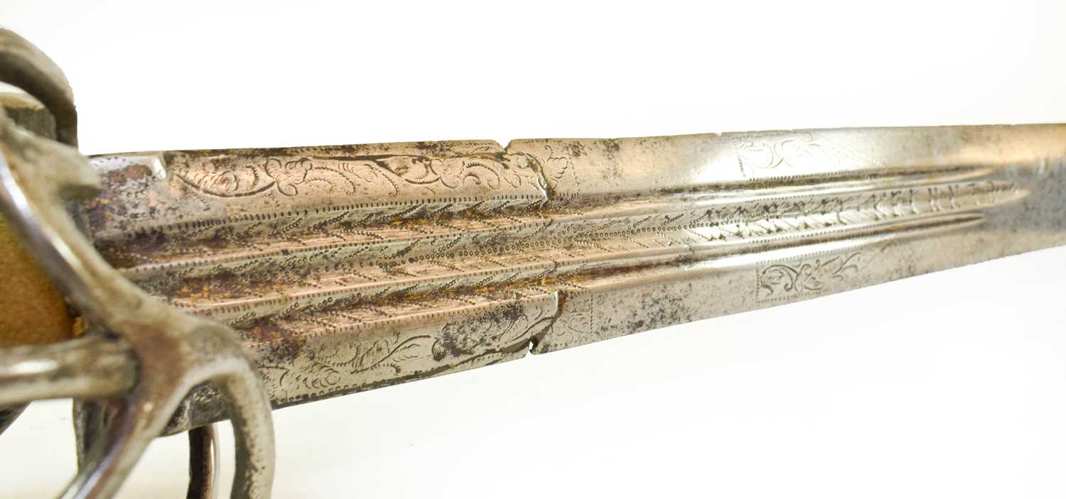 A Rare 17th Century Hounslow Broad Sword by Johann Kinndt, circa 1640-50, the 85cm double edge steel - Image 6 of 12