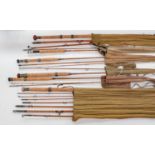 A Collection Of Six Various Cane Rods