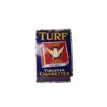 Turf Virginia Cigarettes Enamel Adverting Sign