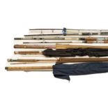 A Collection Of Nine Mixed Rods