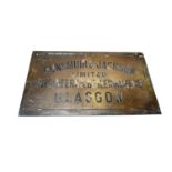 Dunsmuir & Jackson Limited Engineers Plate