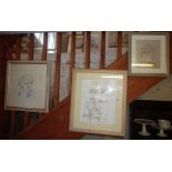 Three drawings of children by Carol Sickert-Brown