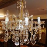 Antique style glass chandelier ceiling light with electric connection