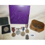 Various medals relating to London, two King's medals for attendance from London County Council,