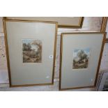 Pair L. Dupont engraved colour prints of Birkett Foster rural scenes