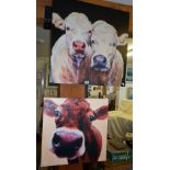 Two Jackie SPURRIER giclee prints of cows