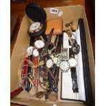 Tray of vintage wrist watches, inc. Cyma, Genfa and Bifora