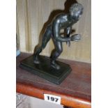 Art Deco bronze of a Greek athlete on plinth