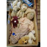 Miniature teddy bears including Steiff and Merrythought - together with antique felt doll