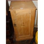 Rustic pine cabinet with an Art Nouveau print