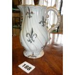 Pearlware jug decorated with Fleur de Lys