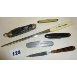 Vintage pen knives and pocket knives - one advertising Double Diamond