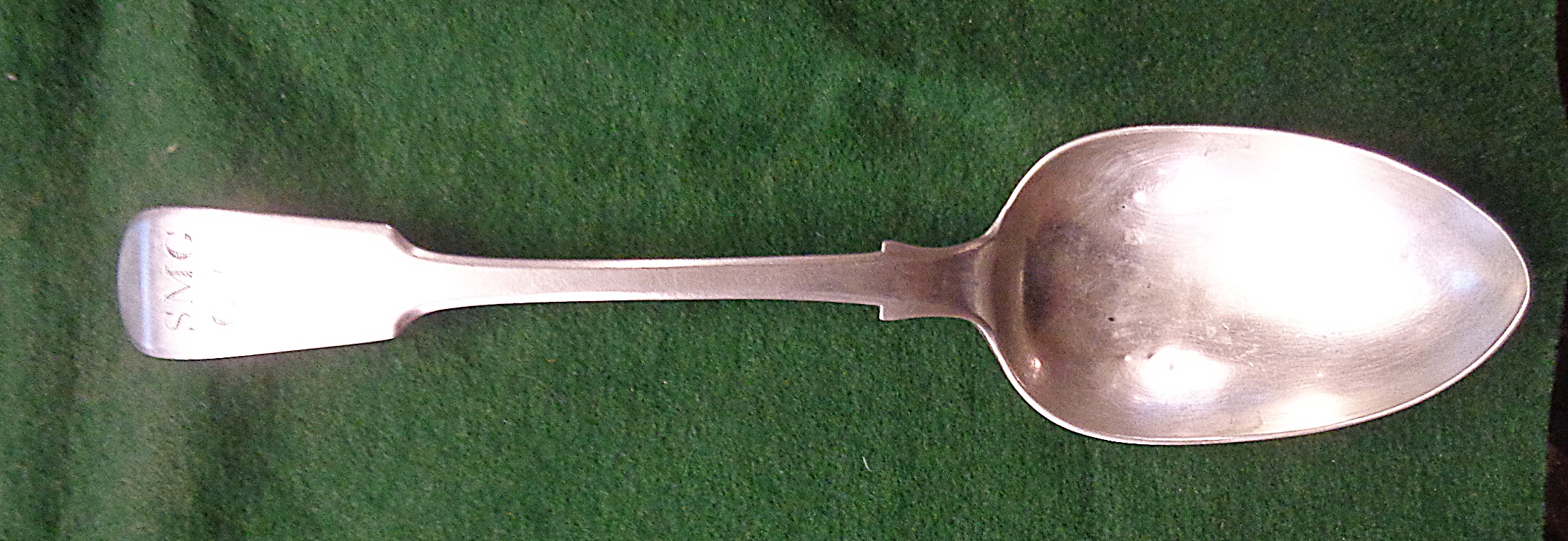 Silver tablespoon hallmarked for Exeter 1833 - William Rawlings Sobey - and silver plated cutlery