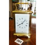 A Bayard brass carriage clock