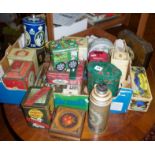 Large collection of vintage biscuit and toffee tins