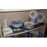 Large quantity of Arzberg, Bavaria platters together with Wade Johnnie Walker Whisky jug and ashtray