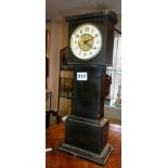 Edwardian miniature longcase clock with French movement