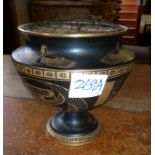 Carltonware china flower urn with Egyptian revival decoration
