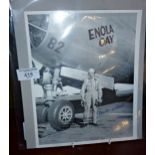 Photograph signed by Paul Tibbets, pilot of the B.29 bomber Enola Gay which dropped the Hiroshima