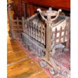 Arts & Crafts wrought iron fire grate