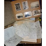 WW2 soldier's snapshot album of images of Syria and Lebanon, inc. humorous pencil cartoons