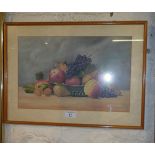 Print of a still life of fruit by J.G. Harrison