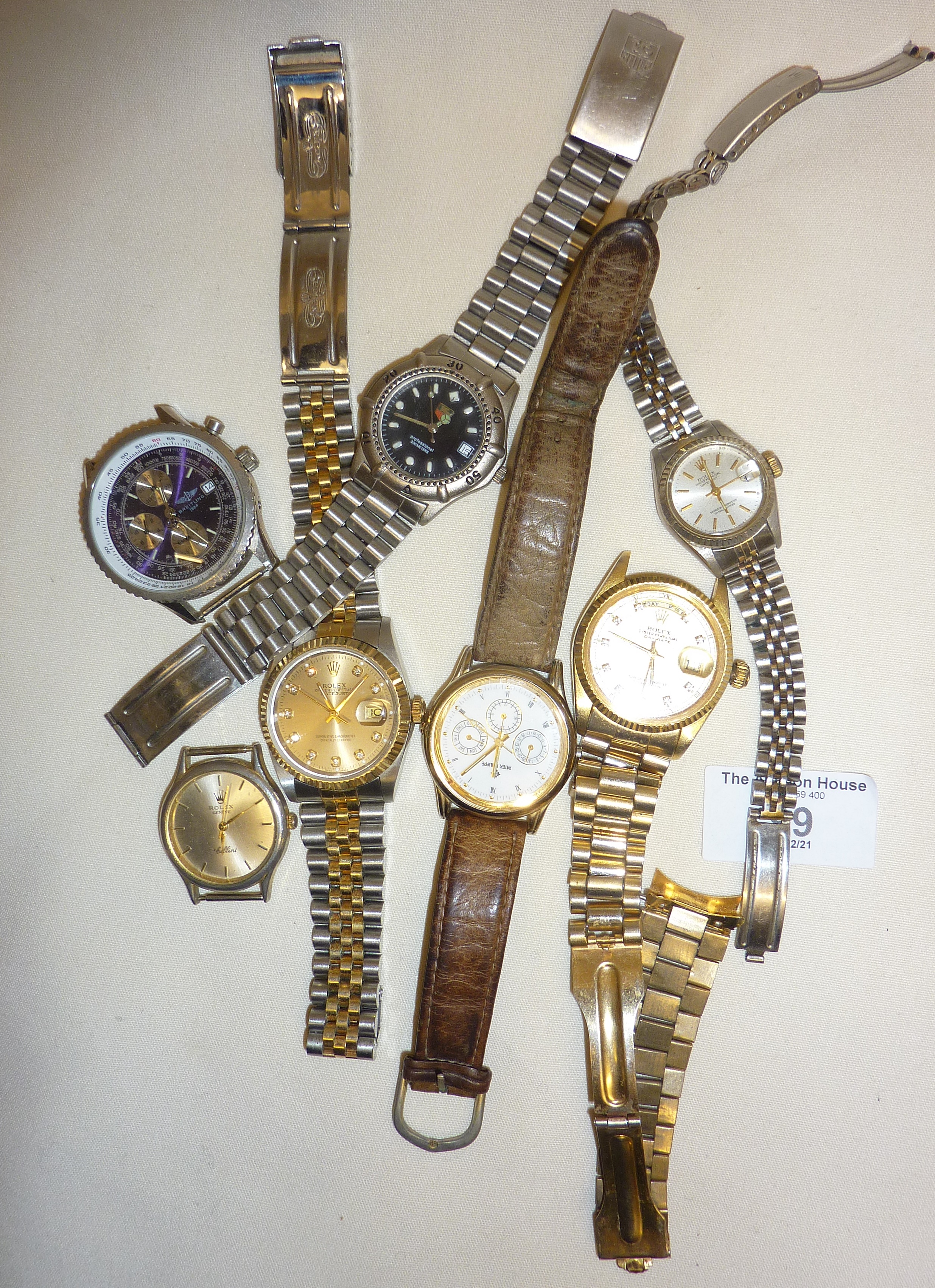 Collection of Breitling and Rolex replica wrist watches - Image 2 of 2