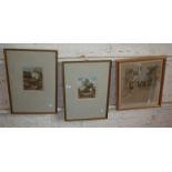 Pair of L. Dupont engraved colour prints of Birkett Foster rural scenes. Together with a Cecil ALDIN