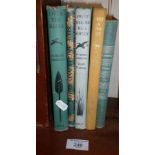 Five Robert Gibbings hardback books, c. 1940's, three with dustjackets