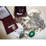 Vintage silver jewellery, bracelets, necklaces and earrings