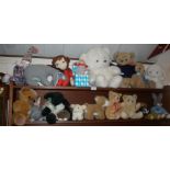 Collection of assorted soft toys, inc. Disney Eeyore, Jack in the Box, teddy bears etc.