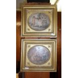 Pair of 19th c. gilt framed colour engravings of children