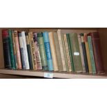 Shelf of books on Christian writing, inc. works by C.S. Lewis and G.K. Chesterton
