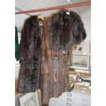 Vintage clothing: Two fur coats and a fur cape by W. Allen of Dundee