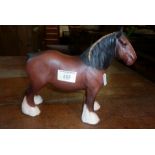 Beswick Brown Shire Horse in matt finish
