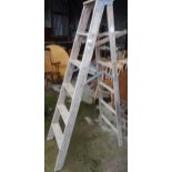 Old wooden step ladders