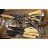 Quantity of silver plated cutlery, inc. Lily pattern pieces