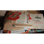 Large collection of c. 1950's and earlier ephemera, letters, photos, advertising brochures, etc.
