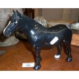 Beswick black Welsh Cob horse