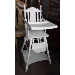 Painted beech child's highchair