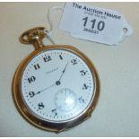 Victorian ladies engraved Waltham pocket watch - marked as FORTUNE GOLD FILLED