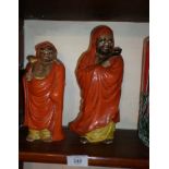 Two Japanese Sumida-Gawa pottery character figures