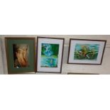 Two colour prints by Anne France Rix and a Jack Bates photograph titled "Resurrection"