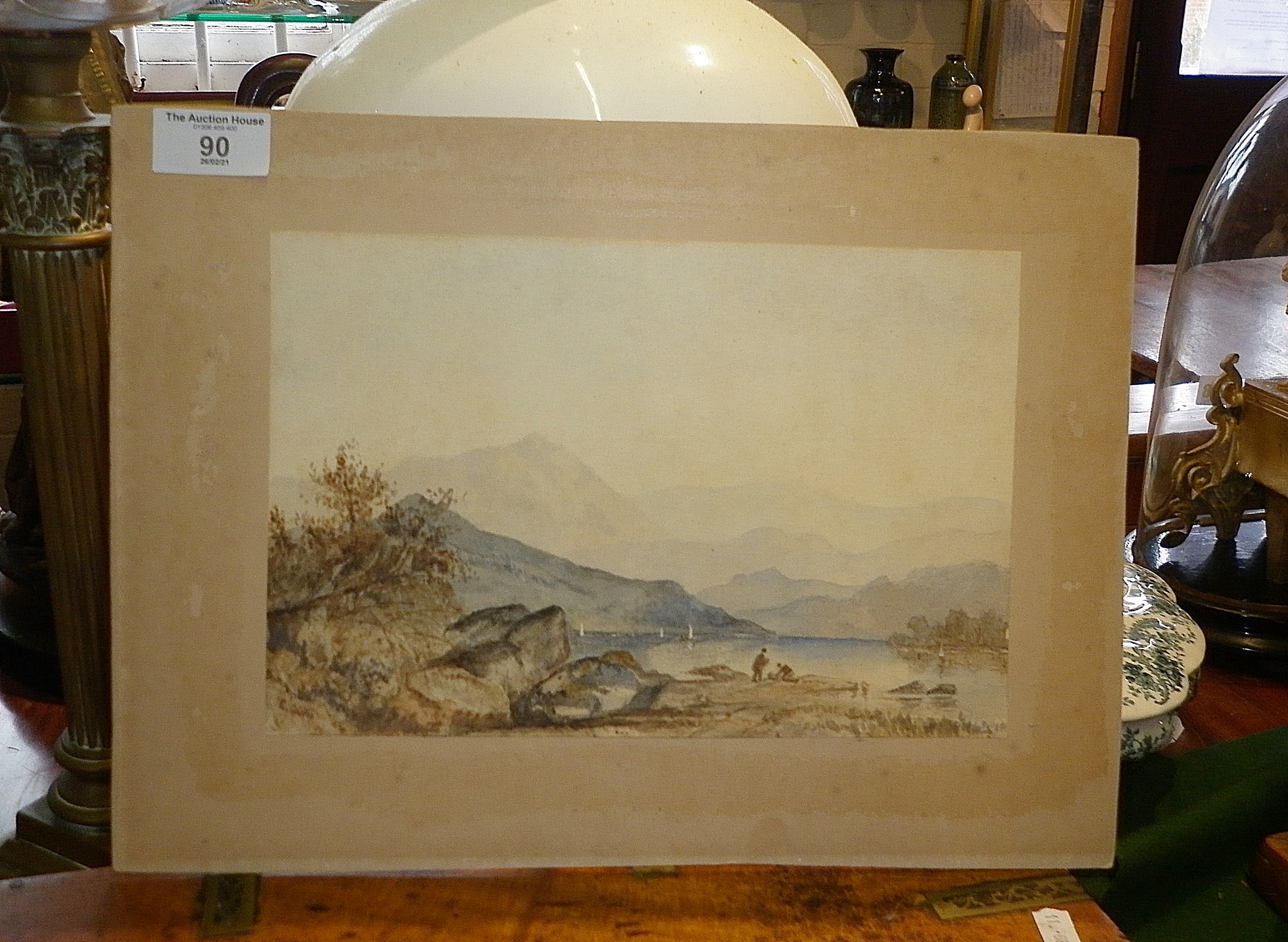 Garstin Cox (1892-1933), watercolour of a Highland loch, 7" x 10", signed lower left