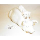 Beswick "piggy back" pig and piglet