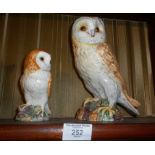 Beswick Owl no.1046 and another owl no, 252