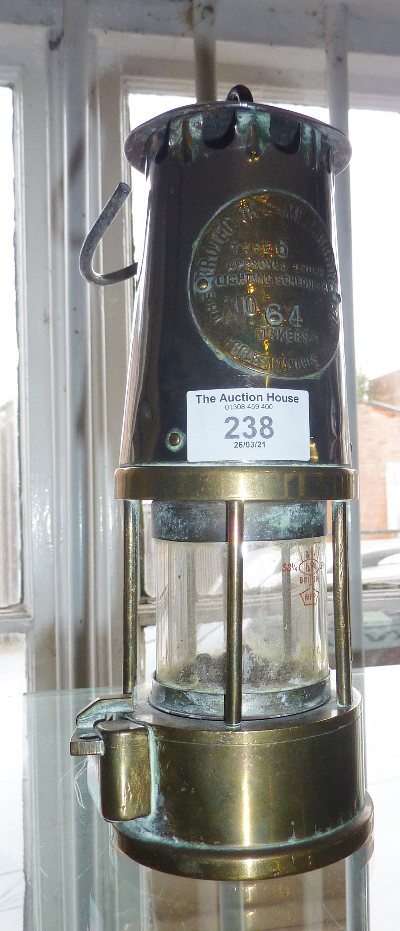 Brass miner's lamp - Type 6