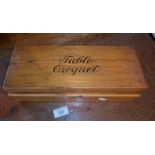 Table croquet set in box