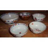 Five various Chinese & Japanese bowls