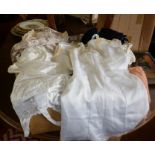 Vintage clothing: Box of scarves and lingerie (some unworn)